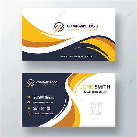 Beautiful Modern Yellow Business Card Template Download On Pngtree