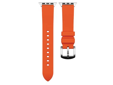 Orange Fluorocarbon Rubber Apple Watch Strap Strapatelier