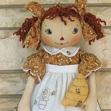 Raggedy Annie Cloth Doll Pattern Pdf Primitive Doll Pattern Cloth Doll