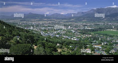 South Africa Cape Region Paarl Town Overview Africa West Cape
