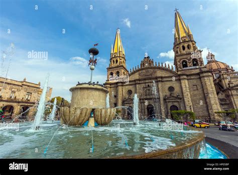 Stock Photo - Cathedral in historic center in Guadalajara, Jalisco ...