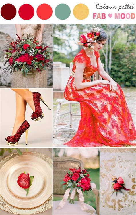 Red gold wedding colors,red gold and green wedding colors