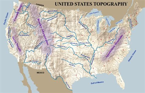 Us Topography Map