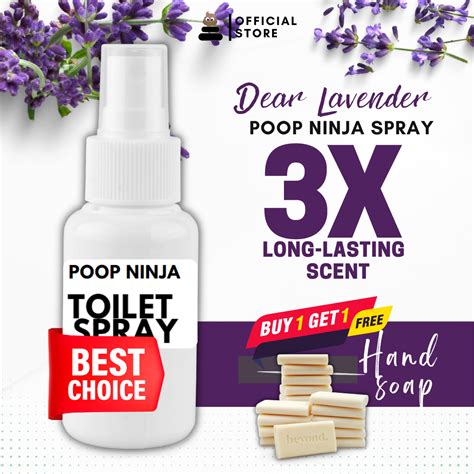 Lavender Poop Spray Odor Buster Air Freshener Poop Ninja Poo Spray