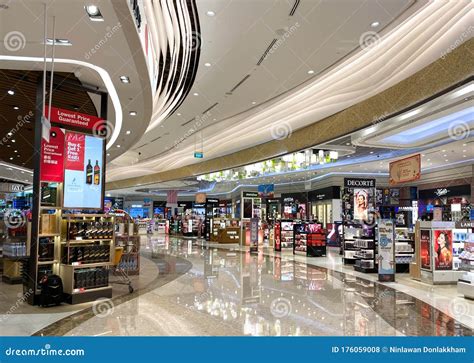 Interior Of Departure Terminal Of Changi Airport Editorial Stock Photo