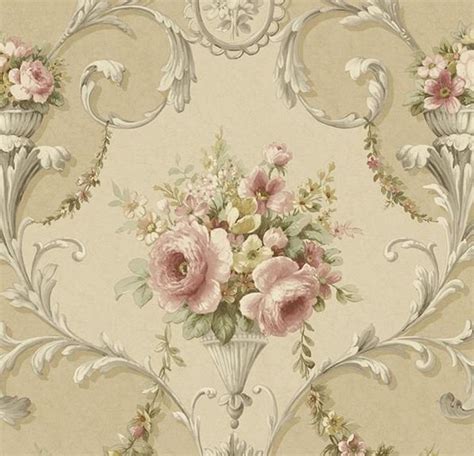 Vintage Victorian Rose Bouquet Wallpaper Antique Shabby Etsy Floral