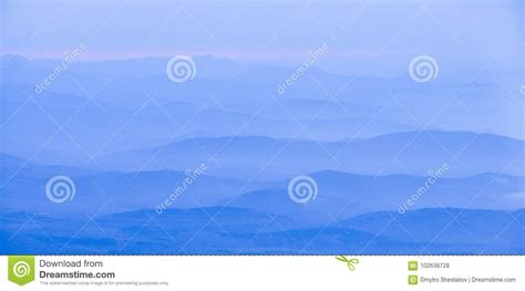 Landscape With Blue Mountains Stock Photo Image Of Mist Adventure