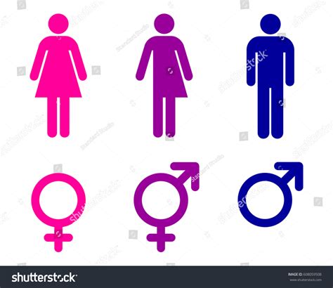 Male Female Transgender Unisex Symbols Toilet Stock Vector Royalty Free 608059508 Shutterstock