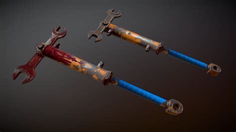 Post Apocalyptic Melee Weapon Hydraulic 3d Model By Valday Team