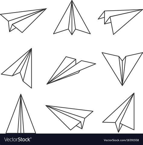 1000 paper airplane outline free vectors on ai, svg, eps or cdr. Paper plane outline Royalty Free Vector Image - VectorStock