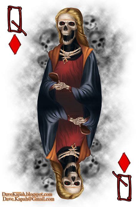 Queen Of Diamonds Playing Cards Art Card Art Vintage Tarot Cards