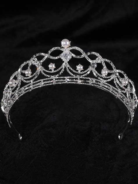 Luxurious Alloy With Rhinestone Tiaras Hebeos