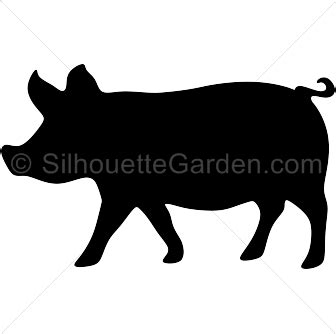 Pig Silhouette | Pig silhouette, Animal silhouette, Silhouette clip art