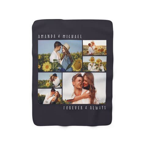 Custom Photo Sherpa Fleece Blanket Personalized Sherpa Etsy