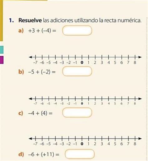 Resuelve Las Adiciones Usando La Recta Numérica Es Para Hoy Ayuda Brainlylat