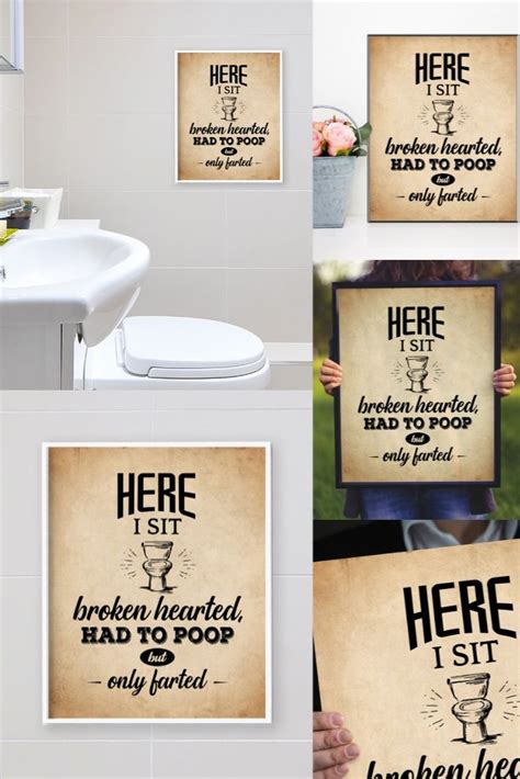 Pin On Quotes Prints Funny Bathroom Art If You Sprinkle When You