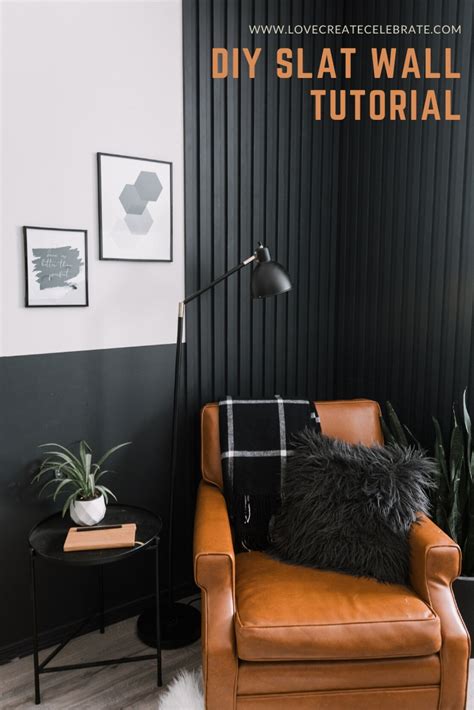 How To Make A Diy Wood Slat Accent Wall Feature Wall Living Room
