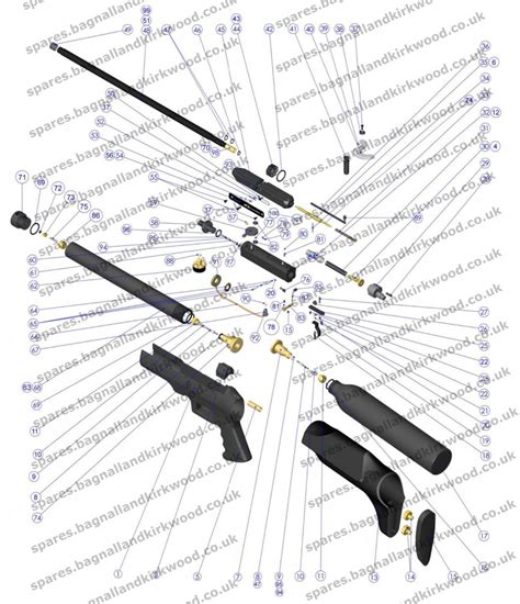 Fx Gladiator Air Rifle Exploded Parts Sheet Diagram C Bagnall And