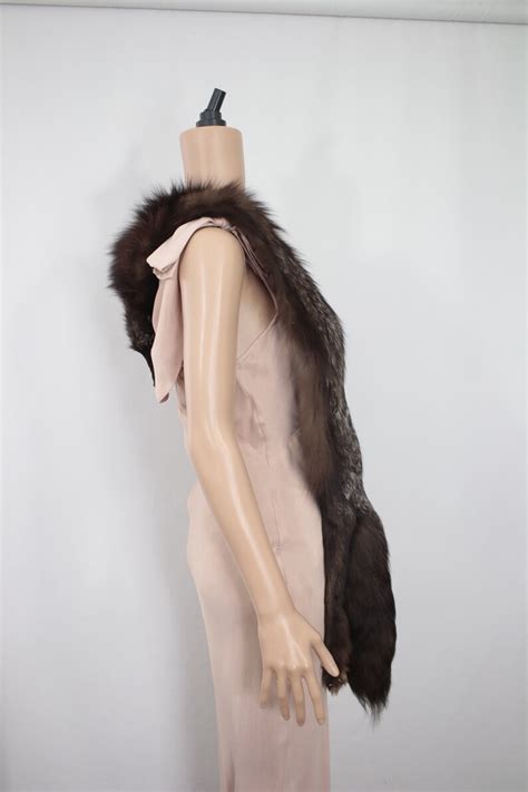 1930s 1940s silver fox taxidermy stole vintage fox fur real etsy