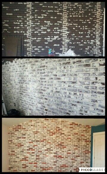 Diy Faux Brick Wall With Joint Compound Faux Brick Walls 6 Steps
