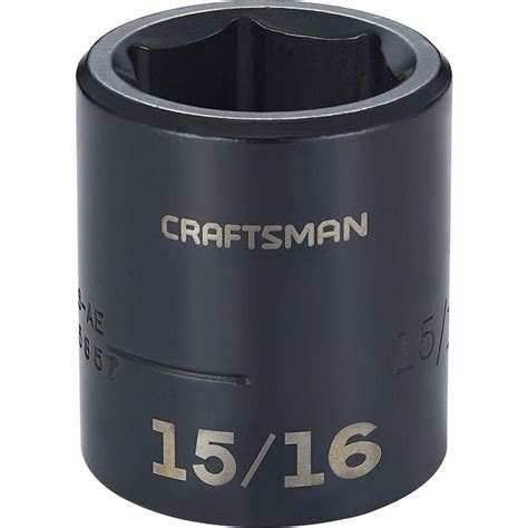 CRAFTSMAN Standard SAE 1 2 In Drive 6 Point 15 16 In Shallow Socket