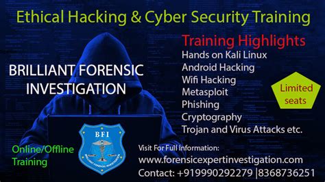 Ethical Hacking Training Brilliant Forensic Investigation Best