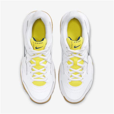Nike Womens Lite 2 Tennis Shoes Whiteoptic Yellow