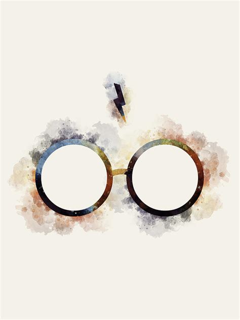 Harry Potter Glasses Watercolor Painting By Ink Well