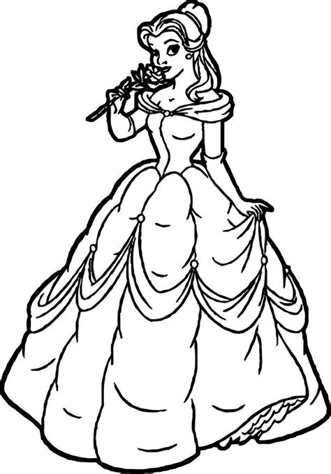 Disney Princess Belle Coloring Pages - New Coloring Free SVG Files