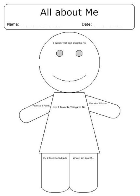 5 Best Images Of Aboutme Preschool Worksheets All About Me Preschool