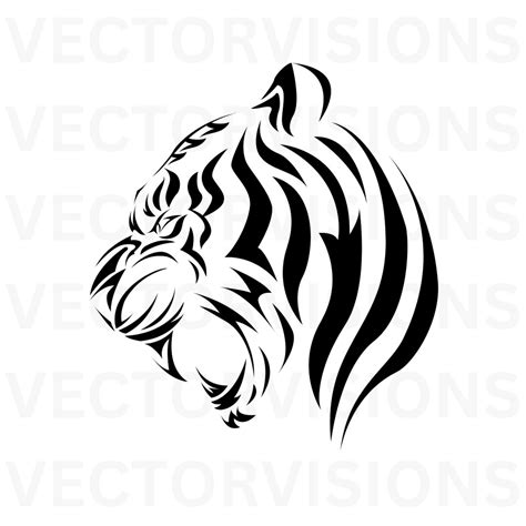 Tiger Face Svg Tiger Print Svg Tiger Svg Wild Tiger Vector Cut File