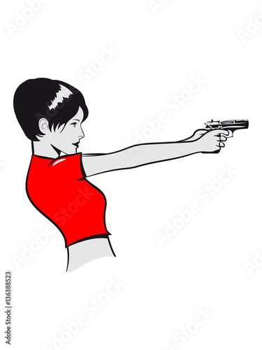 Sexy Pistol Woman Sexy Stock Illustration Adobe Stock