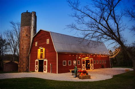 Barn wood beams and chandeliers. Three Barn Farm | Catering St. Louis Events
