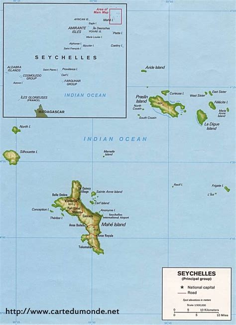 Quando olhamos para um mapa do mundo esquecemos frequentemente que aquela representação contém imperfeições. Mapa Seychelles, Mapa de Estados Seychelles