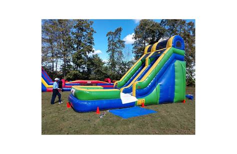 20ft Fast Straight Slide Mr Bounce Inflatable Rentals