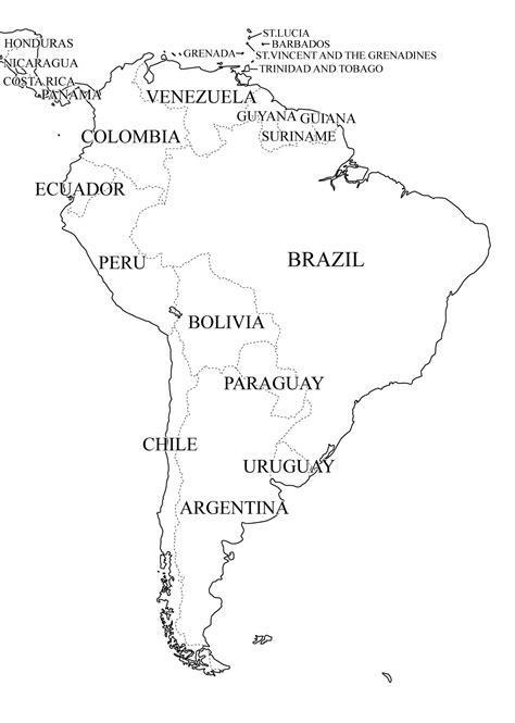 Mapa America Do Sul Para Colorir Edupro