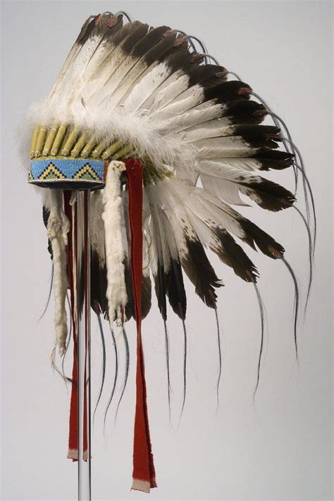 North American Indian Eagle Feather Headdress Native American Headdress Native American Art