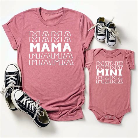 Mama Mini Shirt Mommy And Me Outfit Mommy And Me Shirt Etsy