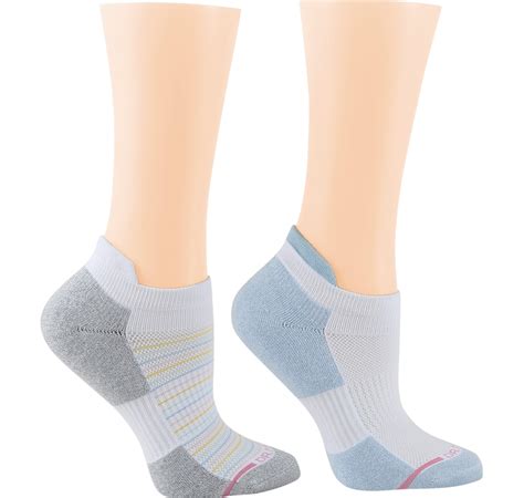 Tscca Dr Motion Pin Stripe Womens Ankle Compression Socks 2 Pack