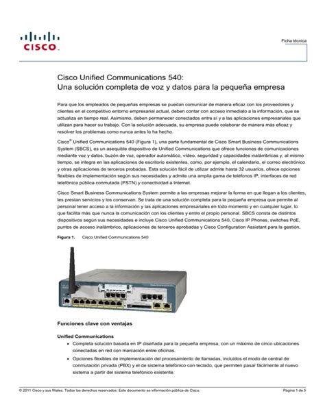 Cisco Unified Communications 540 A Complete Voice And Data