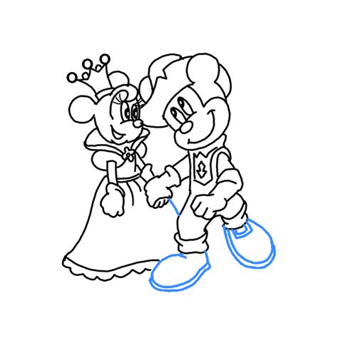 Mickey Mouse And Minnie Mouse Holding Hands Coloring Pages