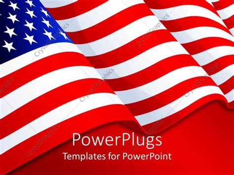 Powerpoint Template American Flag Patriotic Background With Pertaining