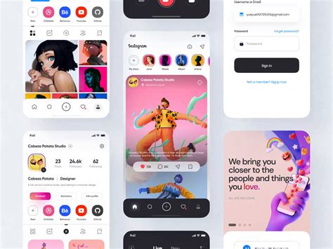 Instagram App Redesign Part 2 Social App Design App Design Layout