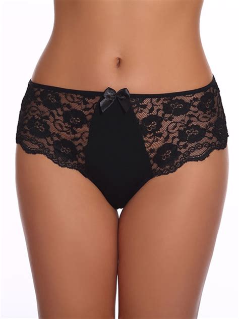 Womens Black Sexy Panties Lace Underwear Sexy Lingerie