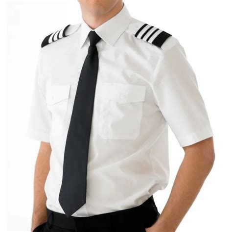 Comfortable Short Sleeve Pilot Shirt With Epaulets Buy Short Sleeve