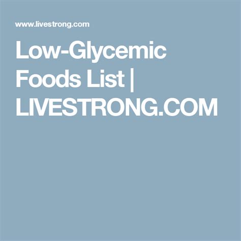 The glycemic index of figs is 51 which falls under low gi category, while the glycemic. Low-Glycemic Foods List | Low glycemic foods list, Food lists, High glycemic foods