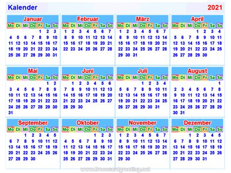Kalender2021 German