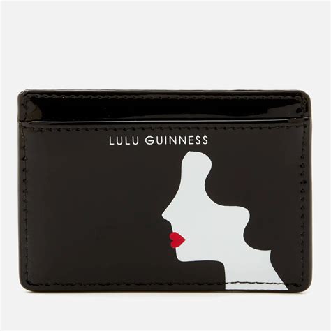 Lulu Guinness Womens Kissing Cameo Card Holder Black Coggles