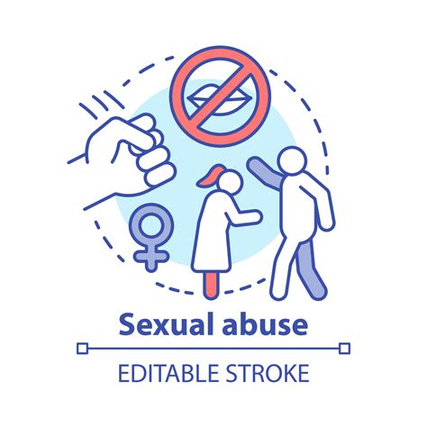 Sexual Abuse Concept Icon Domestic Violence Harassment Against Women