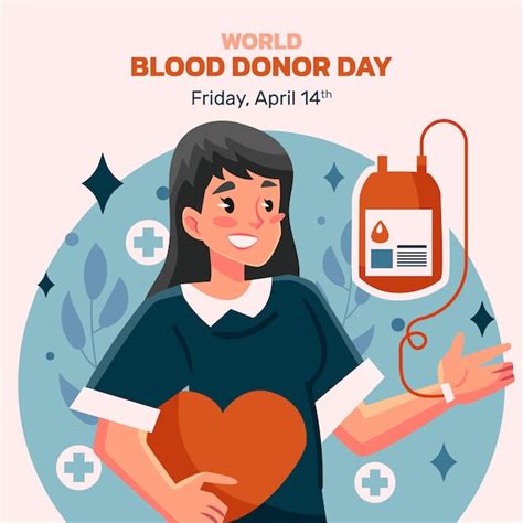 Premium Vector Flat Illustration For World Blood Donor Day